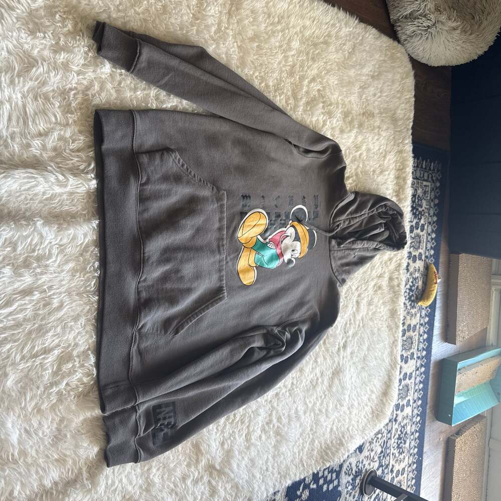 Neff x Disney Mickey Mouse Hip Hop‎ Collection Charcoal Grey Hoodie
